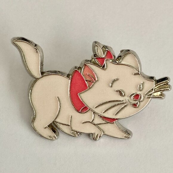 Disney Aristocats Marie Cat Trading Pin New 2020 Pink White Enamel Bow - Picture 2 of 8